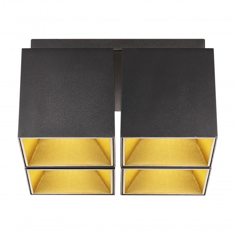 Nordlux 4-flammiger Ethan Deckenstrahler in Matt schwarz